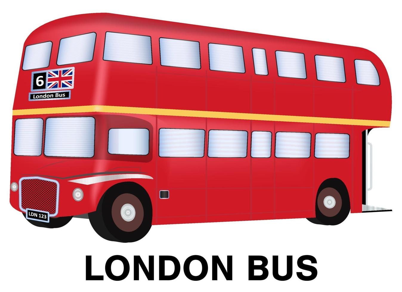 vector de autobús de inglaterra londres sobre fondo blanco