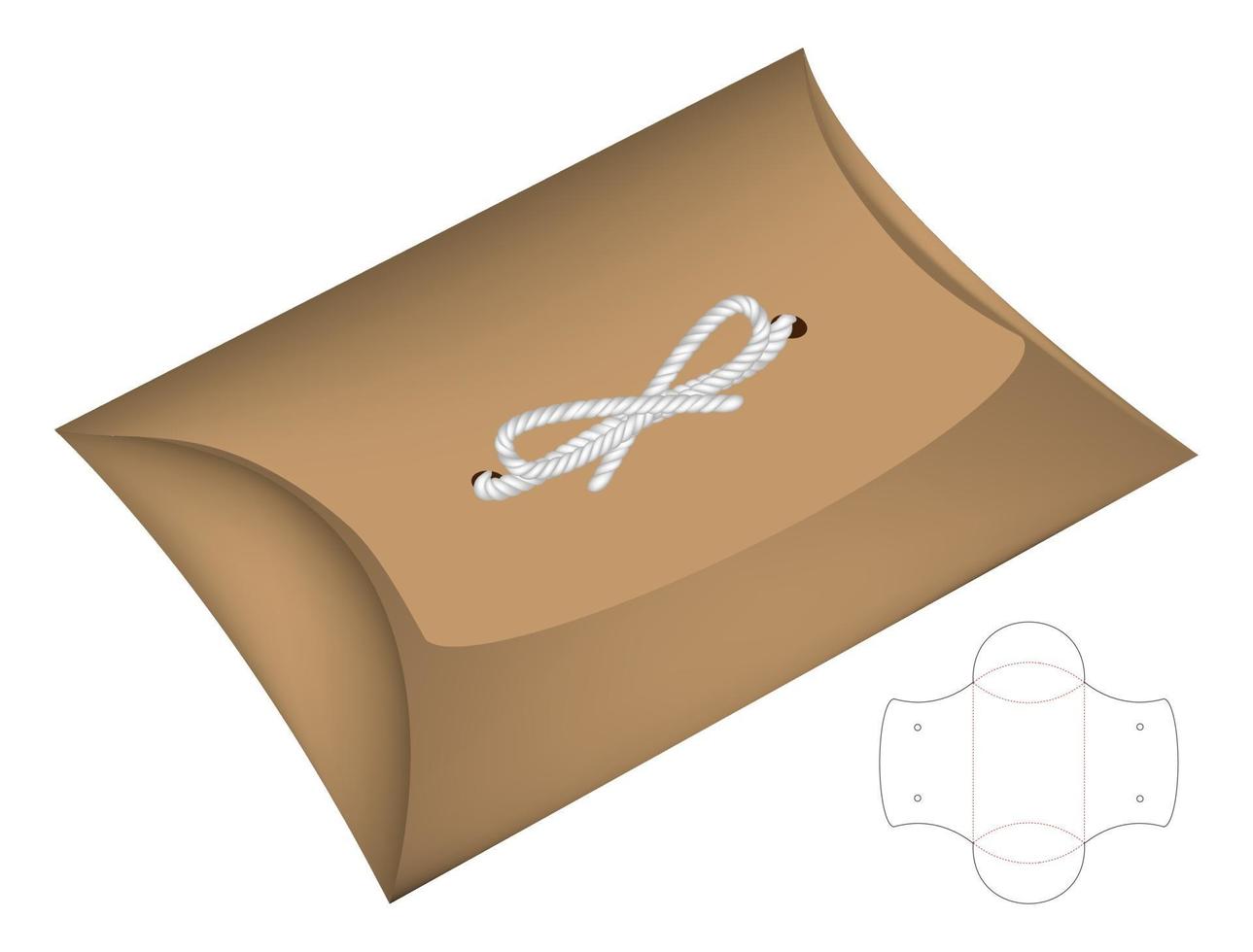 Box packaging die cut template design. 3d mock-up vector