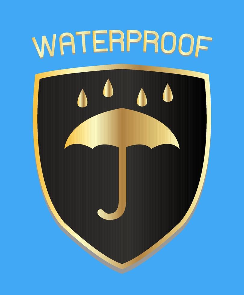 waterproof shield logo vector