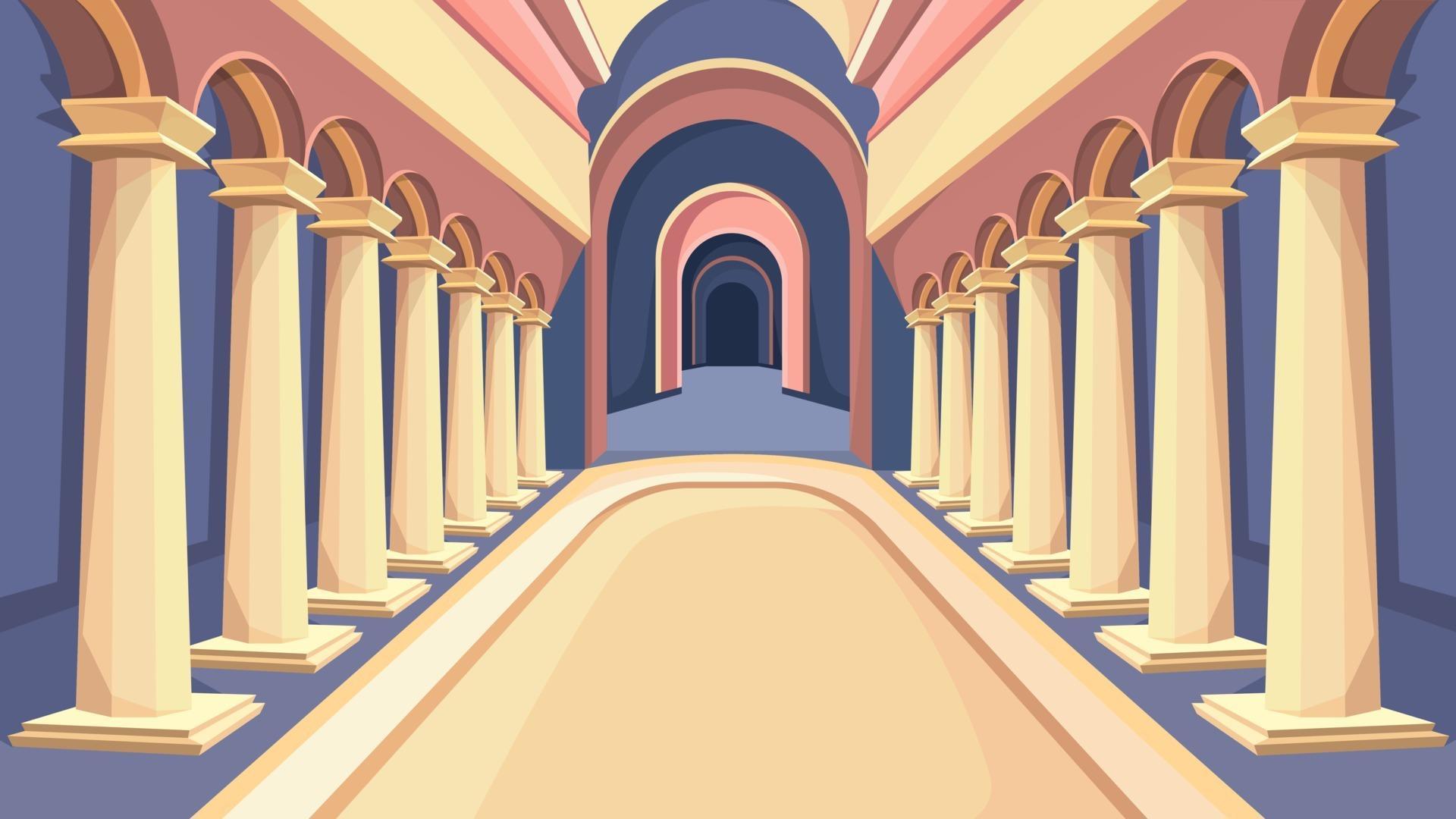 Majestic castle interior. 2315726 Vector Art at Vecteezy