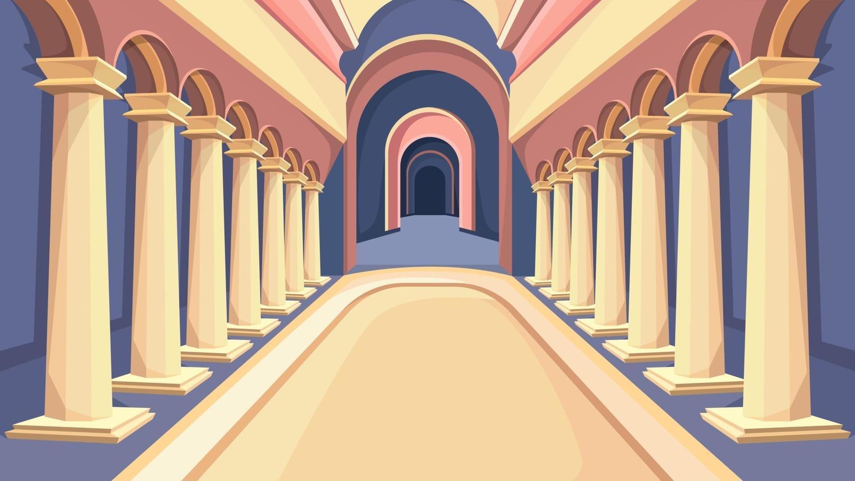 Majestic castle interior. vector