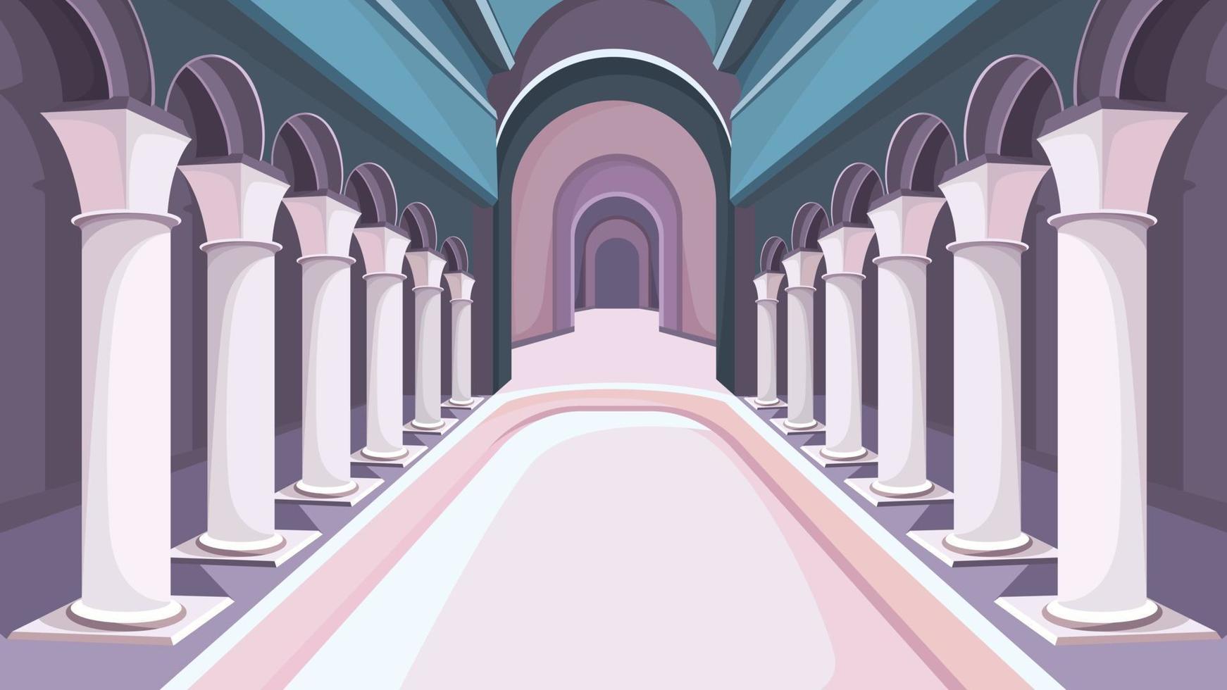 Beautiful castle interior. vector