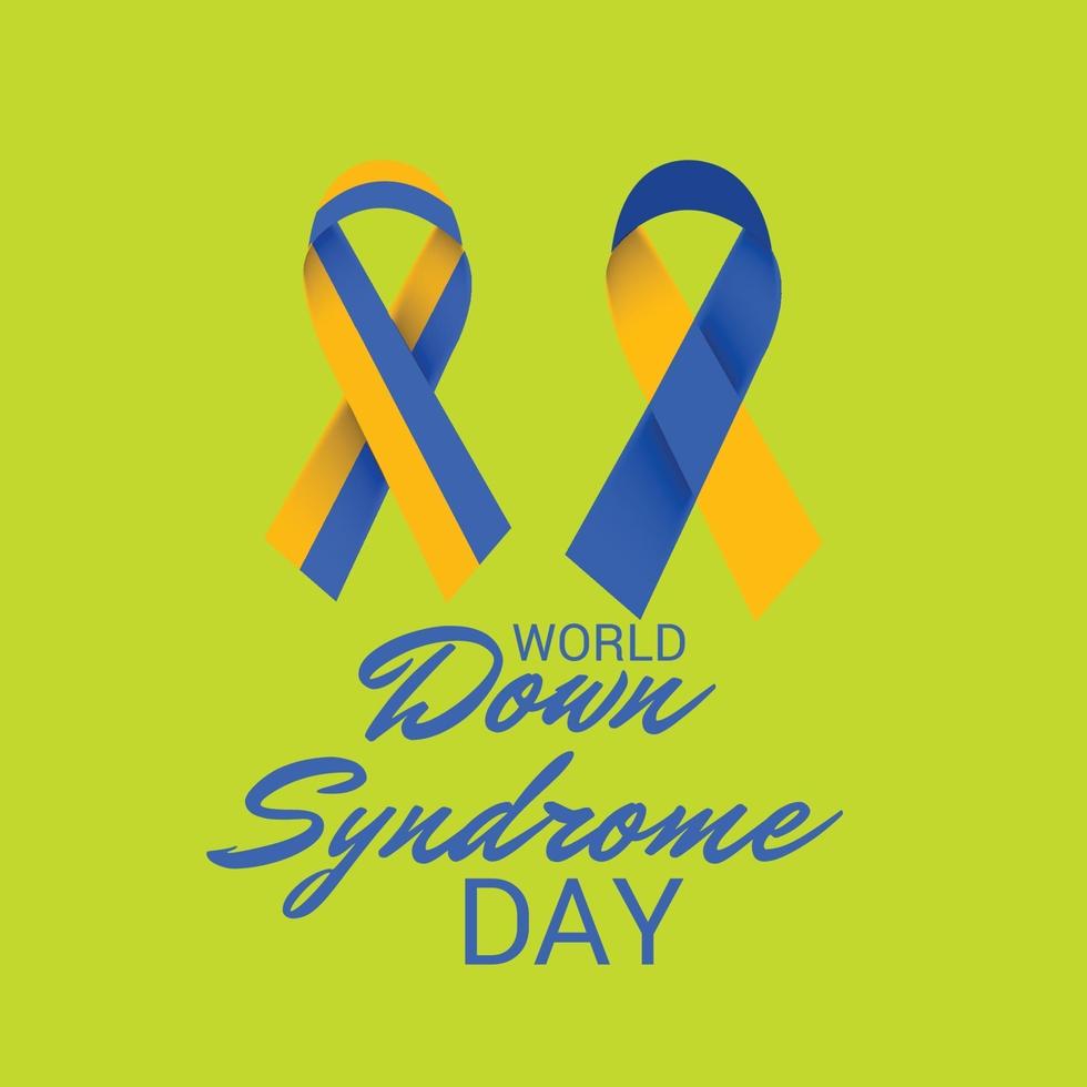 ilustración vectorial de un fondo para el día mundial del síndrome de down. vector