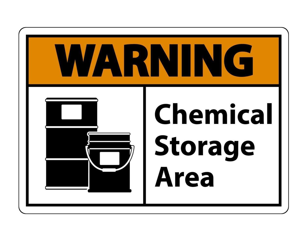 Warning Chemical Storage Symbol Sign vector