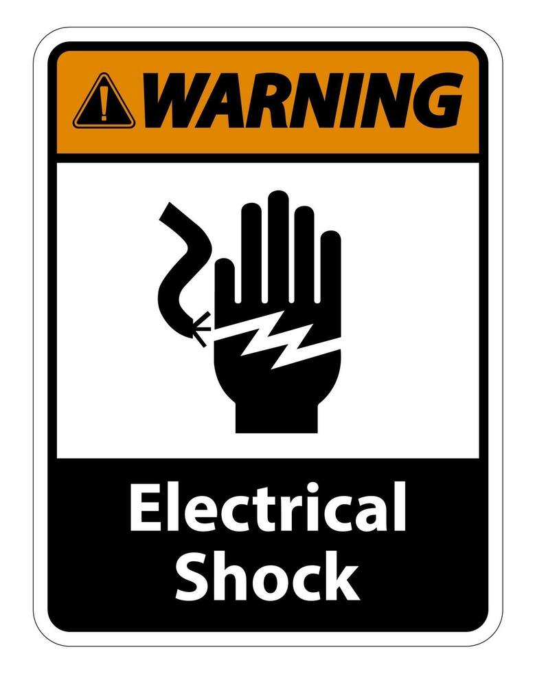 Signo de símbolo de electrocución de descarga eléctrica vector