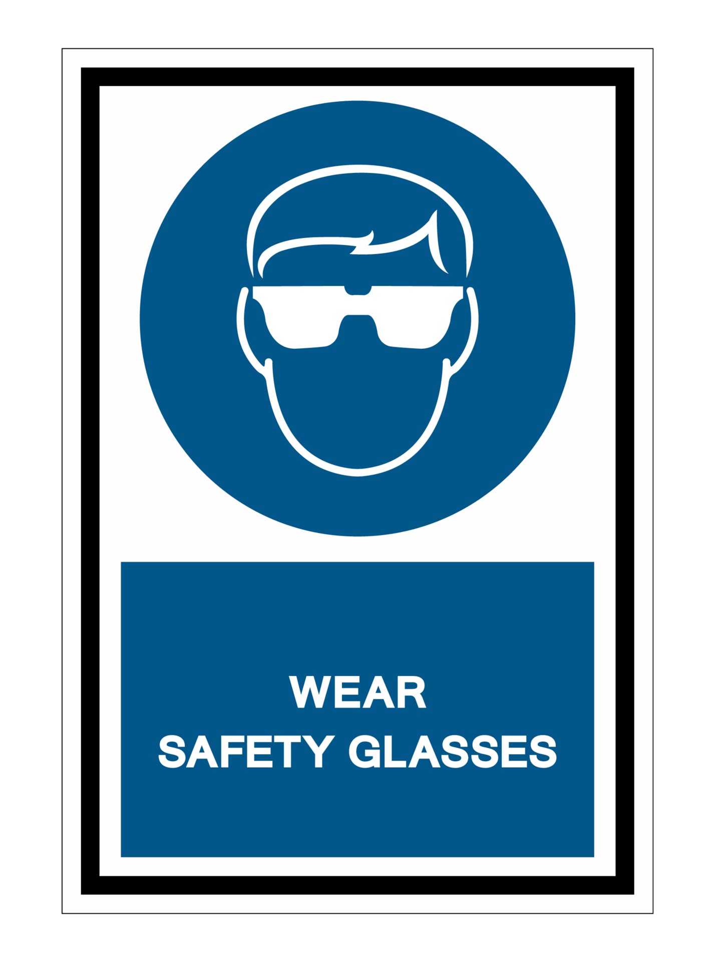 Wear Safety Glasses Sign 2315868 Vector Art At Vecteezy