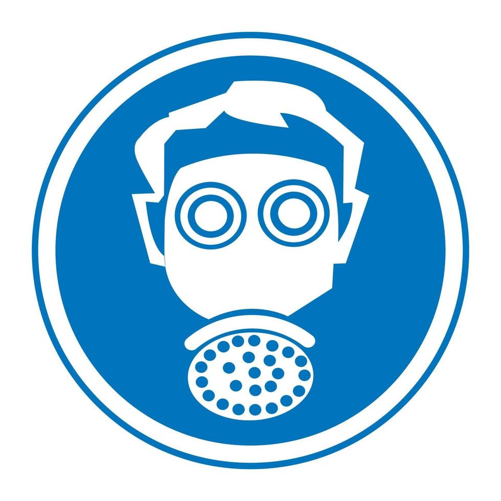 símbolo de advertencia use protección respiratoria vector