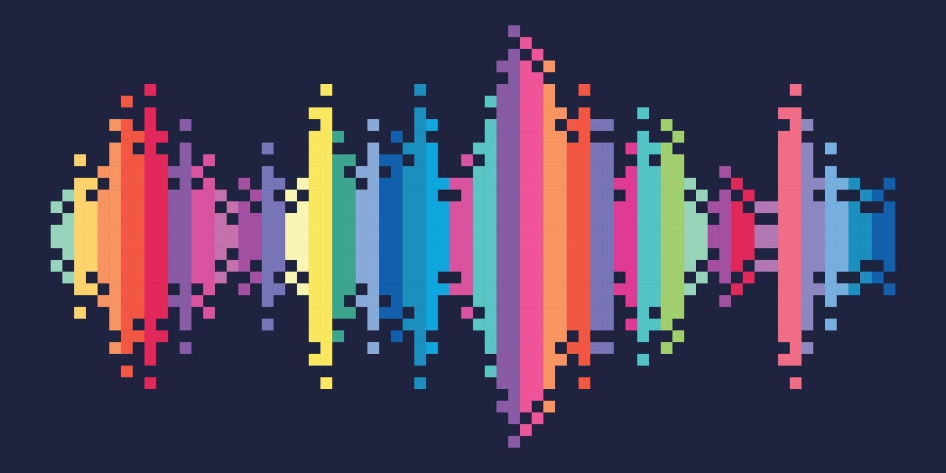 Colorful sound wave background vector