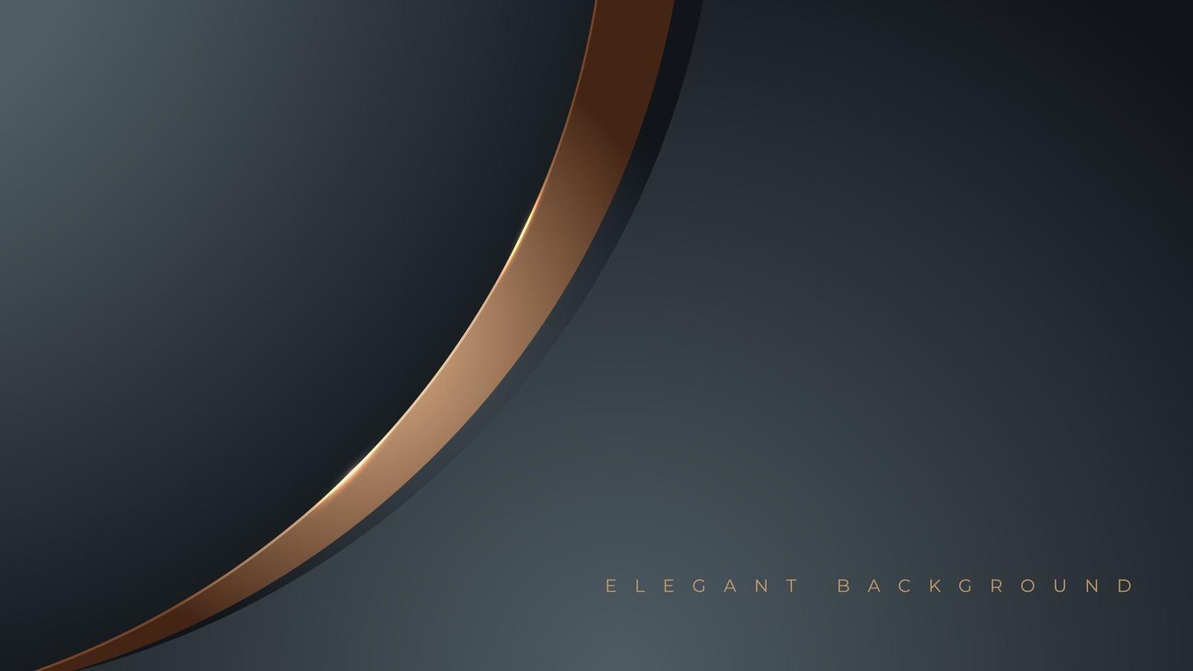 Abstract elegant background with curve shape. Business digital product template banner with golden line. Vector illustration print template.