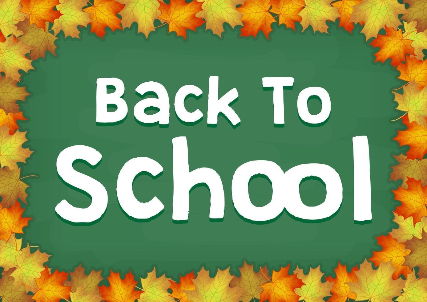 back to school chalkboard autumn season vector