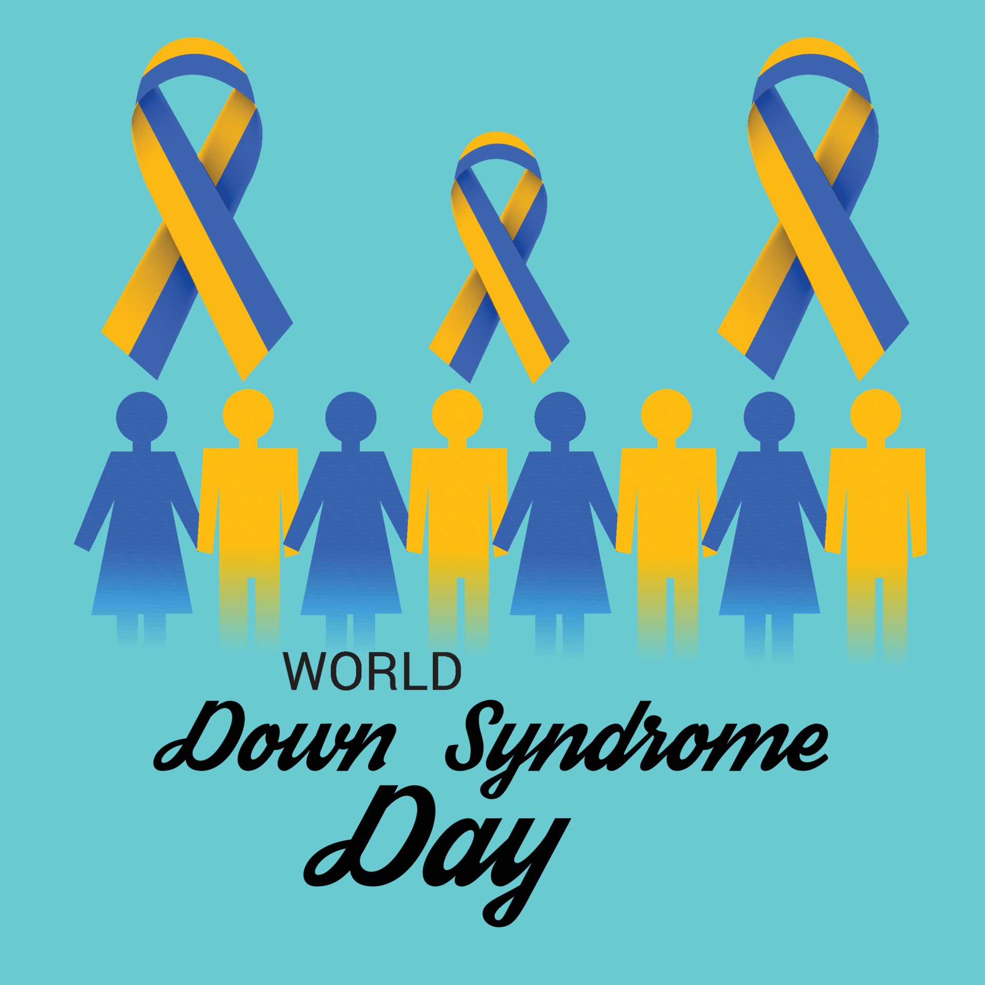 Vector illustration of a Background for World Down Syndrome Day ...