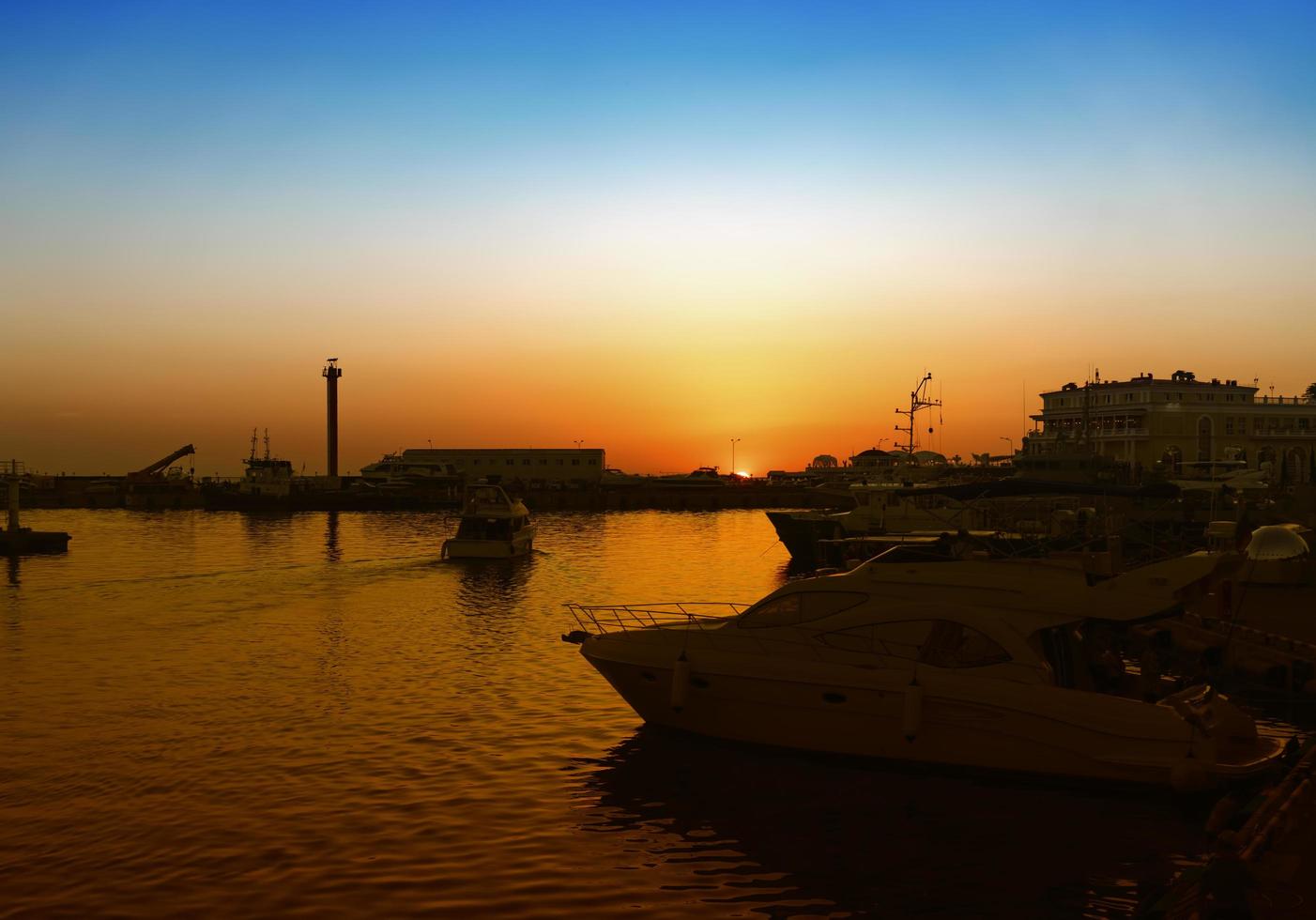 sea transport in the port of the resort city of Krasnodar region. photo