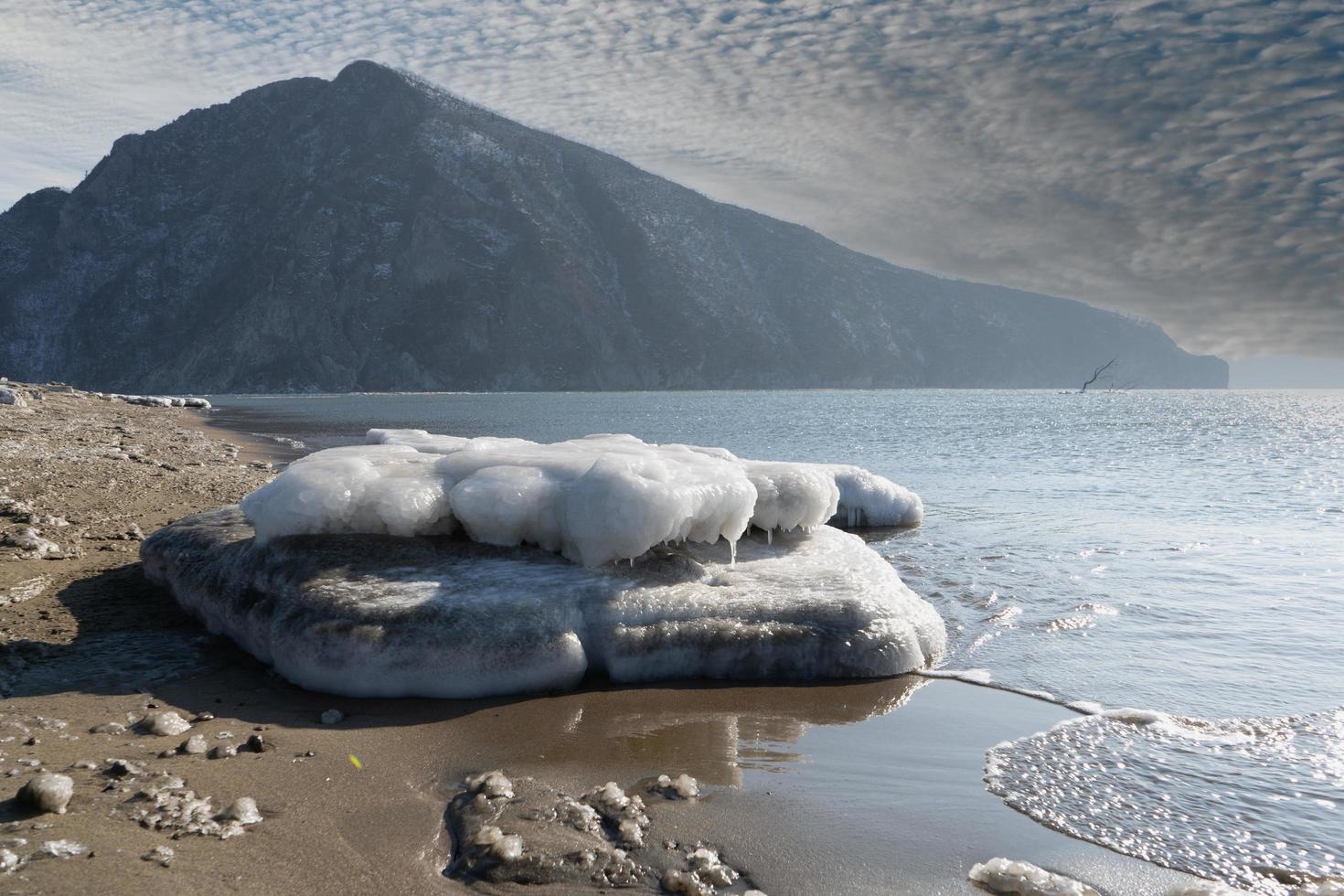 Seascape with a view of the Sister hill. Nakhodka, Russia photo