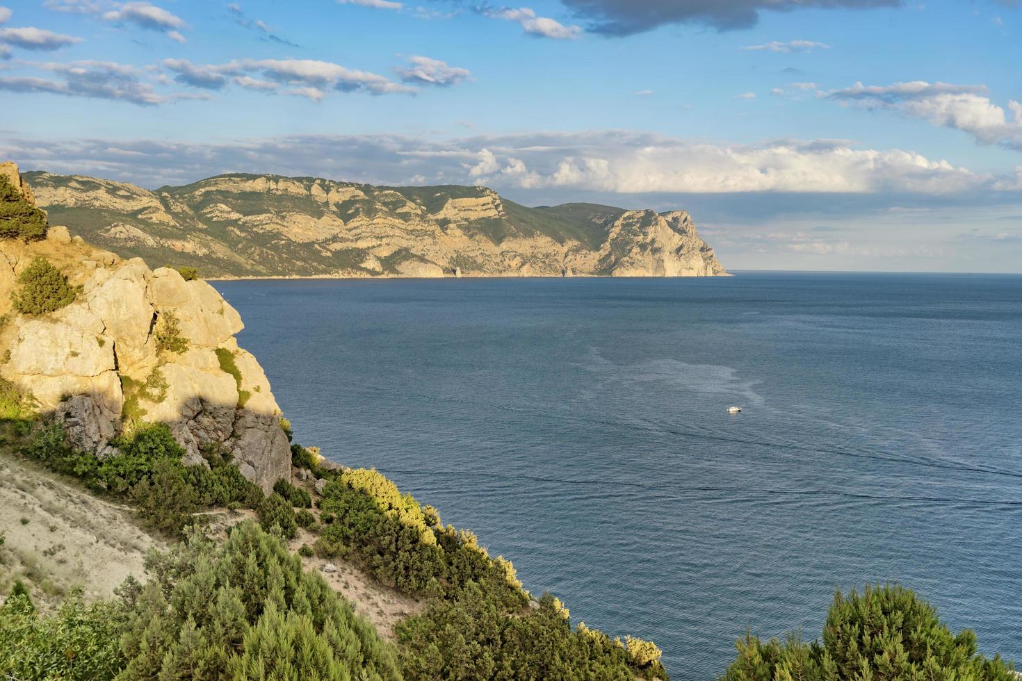 Natural landscape with sea and rocks. photo