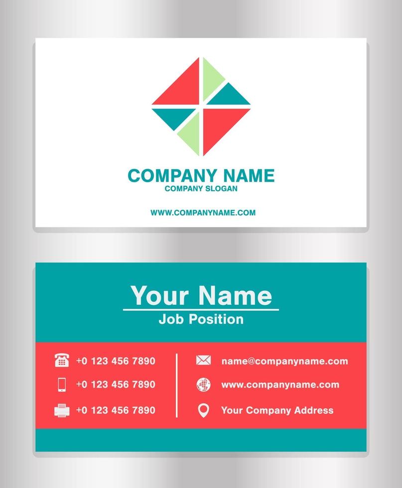 simple business name card template vector