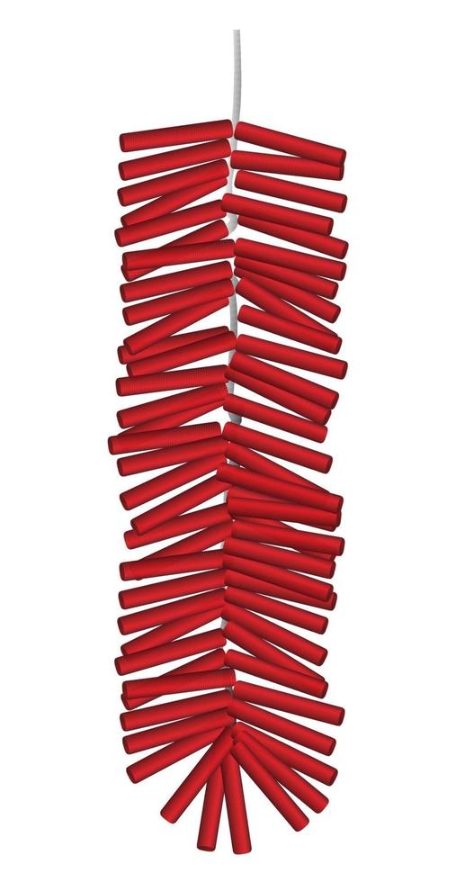 red chinese firecrackers vector on a white background