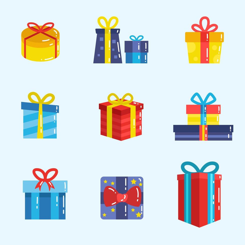 Gift Box Icon Collection vector