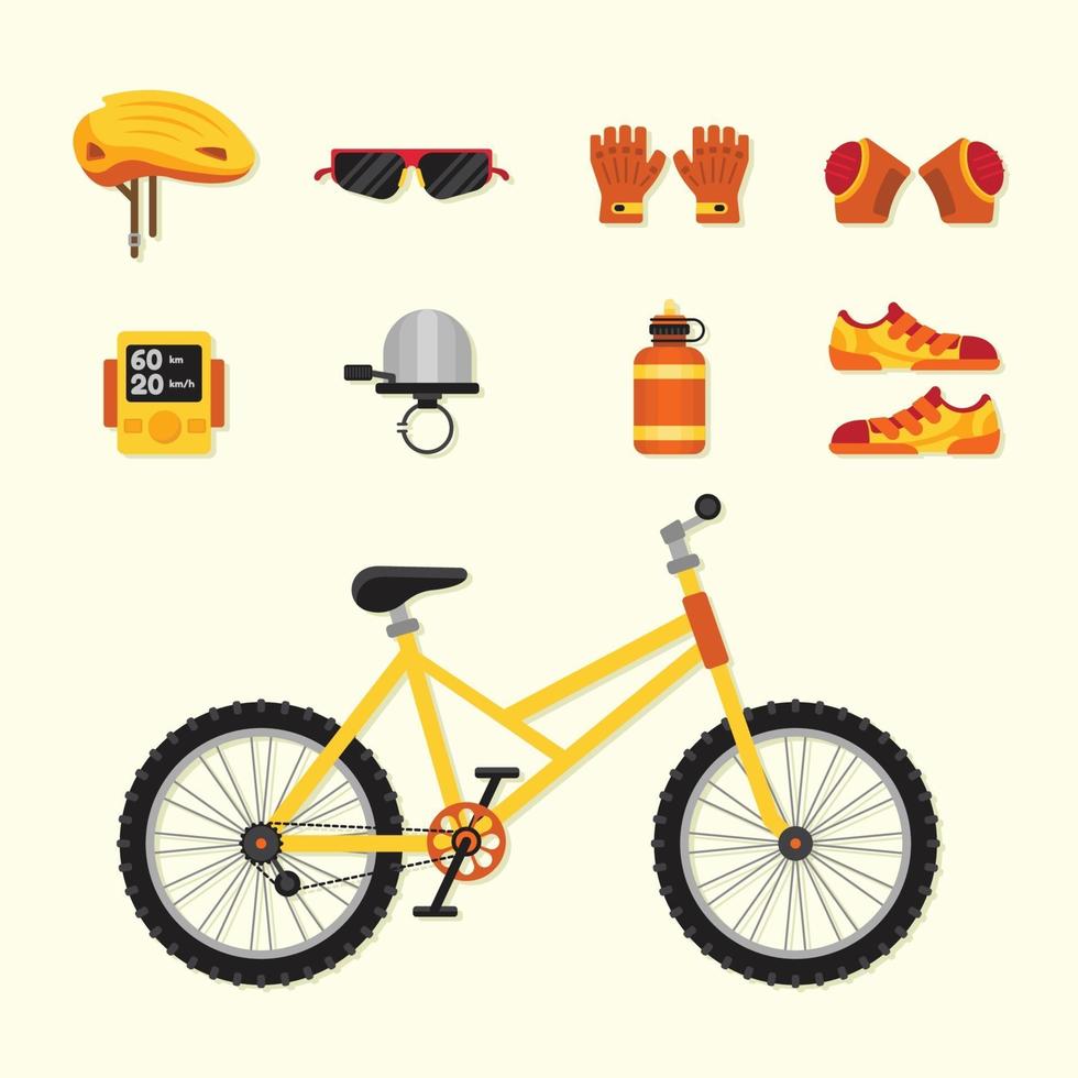 conjunto de iconos de bicicleta vector