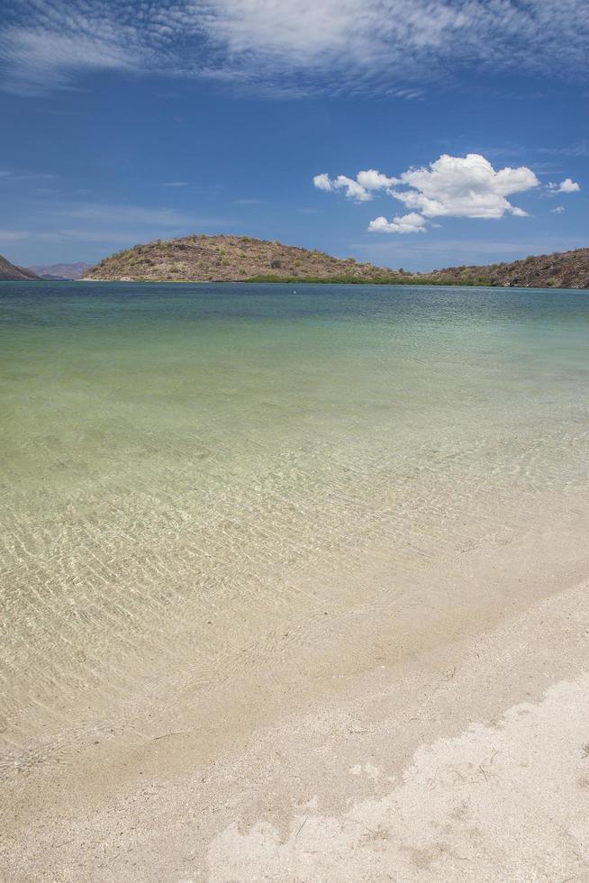 Agua cristalina del Mar de Cortés en la playa de Bahía Concepción en la Península de Baja en Baja California Sur México foto