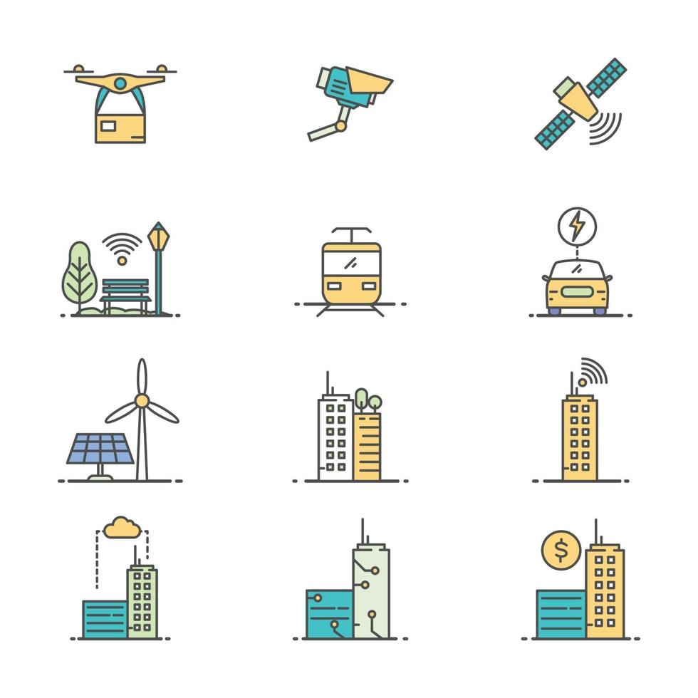 Smart City Icon Collection vector