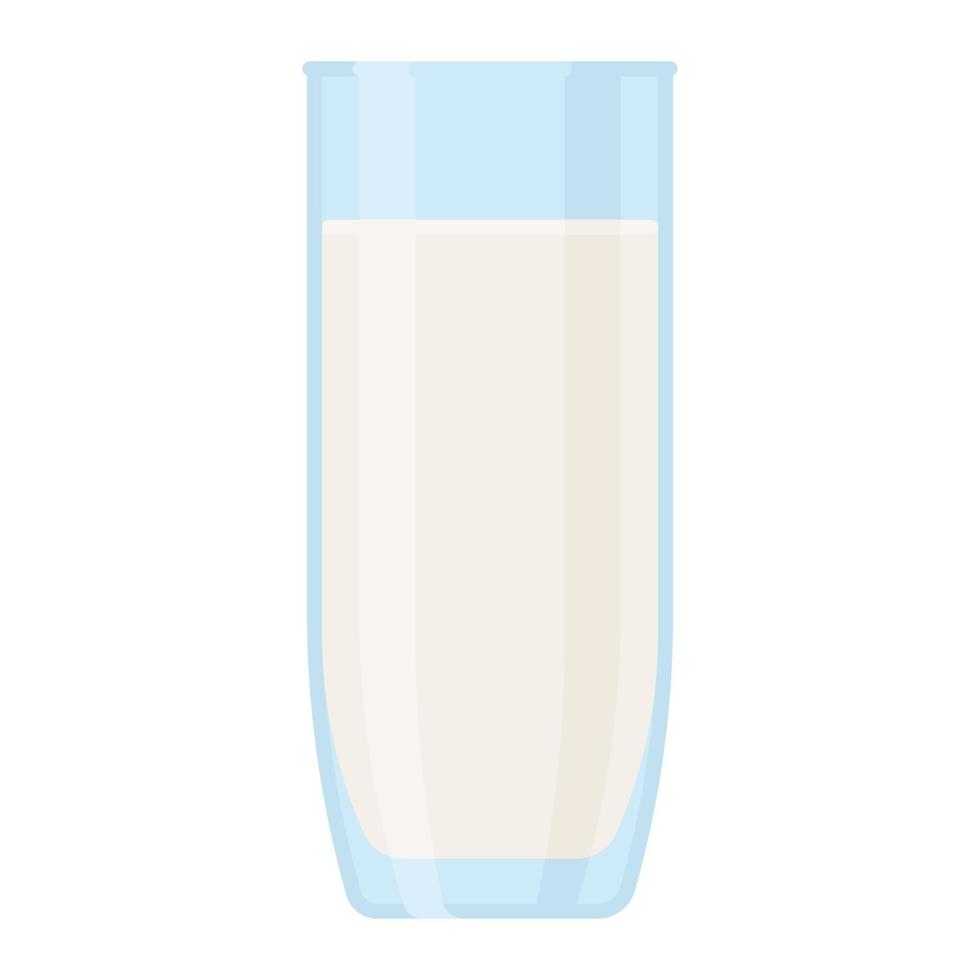 Glass of Milk Isolated Icon on White Background vector