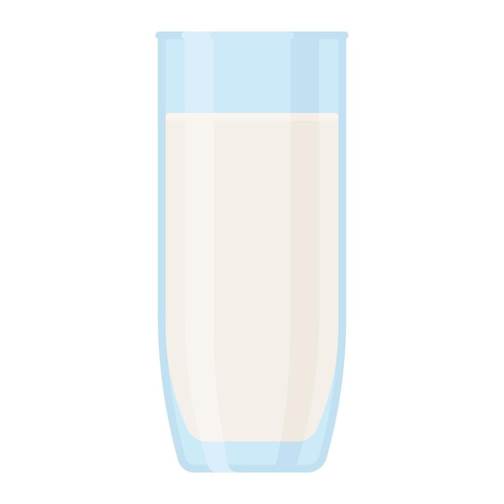 Vaso de leche icono aislado sobre fondo blanco. vector