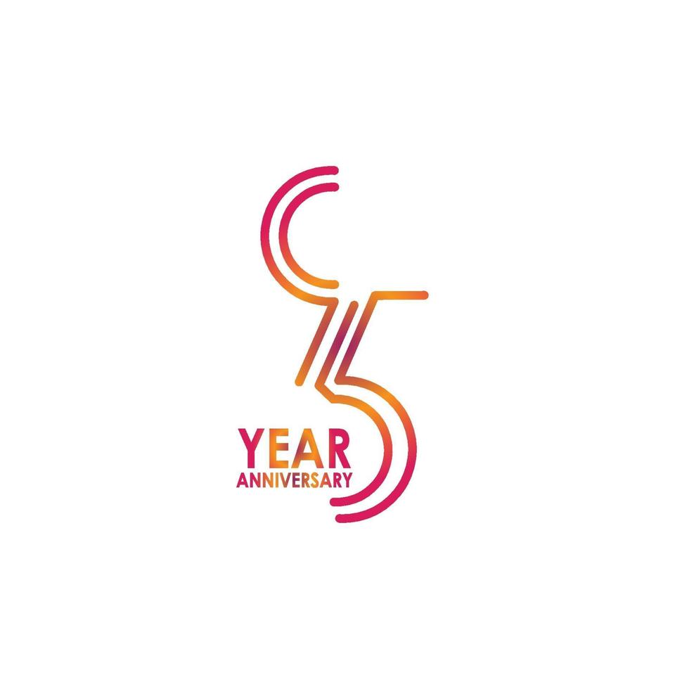 95 Year Anniversary Celebration Vector Template Design Illustration