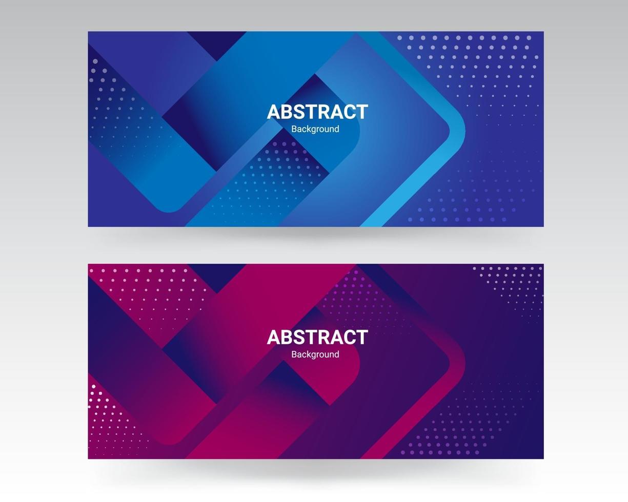 Abstract gray banner with blue halftone design vector