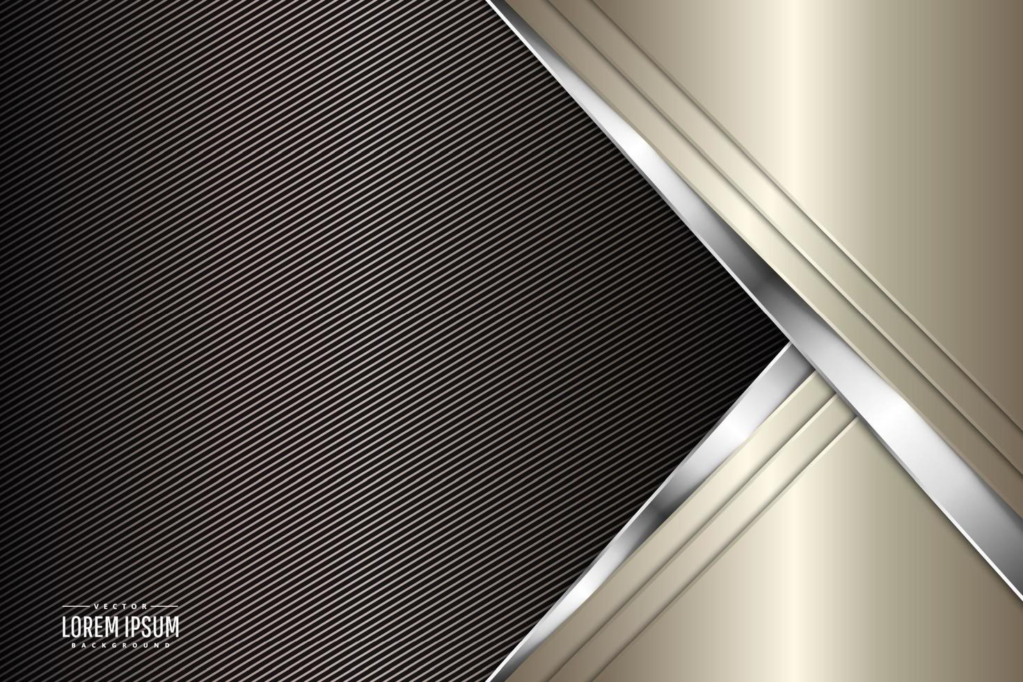 Luxury background of gold and silver with lines carbon fiber texture.Elegant metal modern design. vector