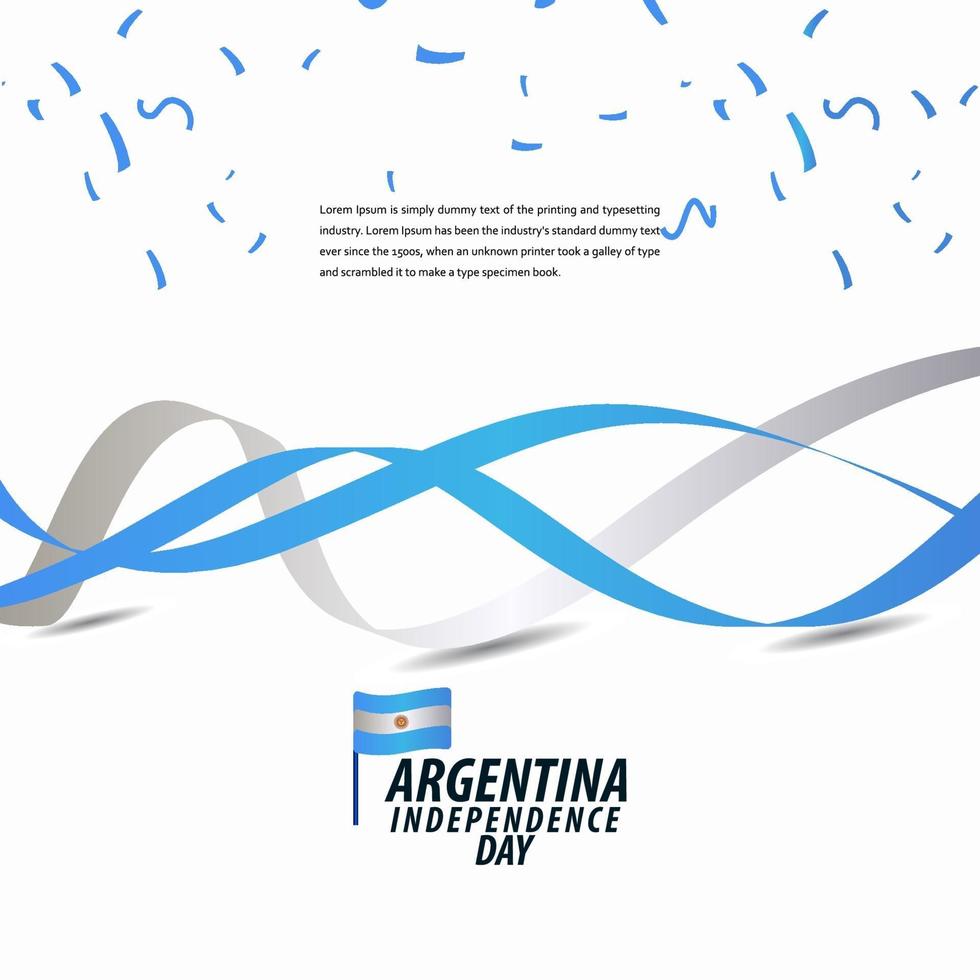 feliz celebración del día de la independencia argentina vector