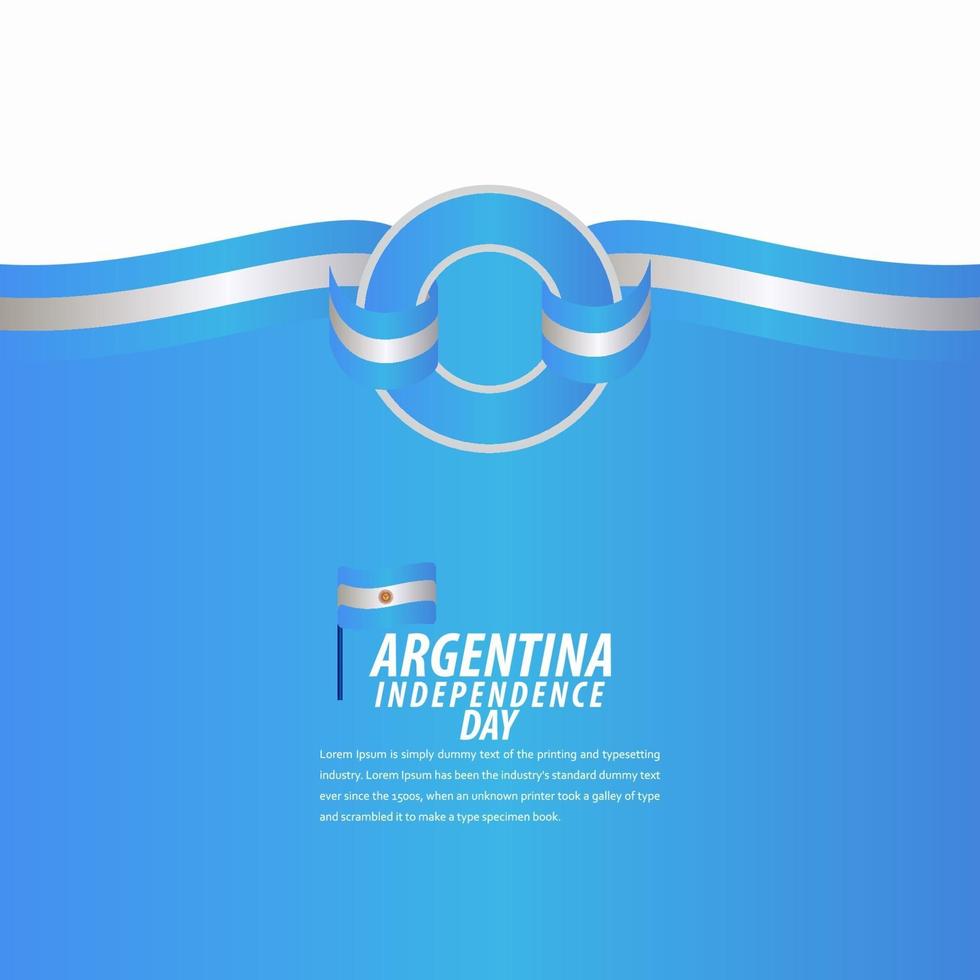 feliz celebración del día de la independencia argentina vector