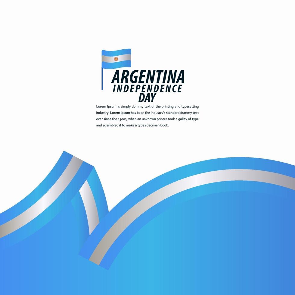 feliz celebración del día de la independencia argentina vector