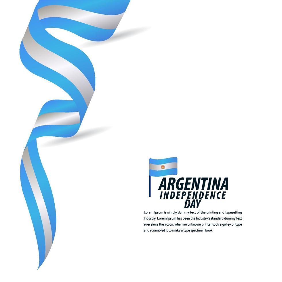 feliz celebración del día de la independencia argentina vector