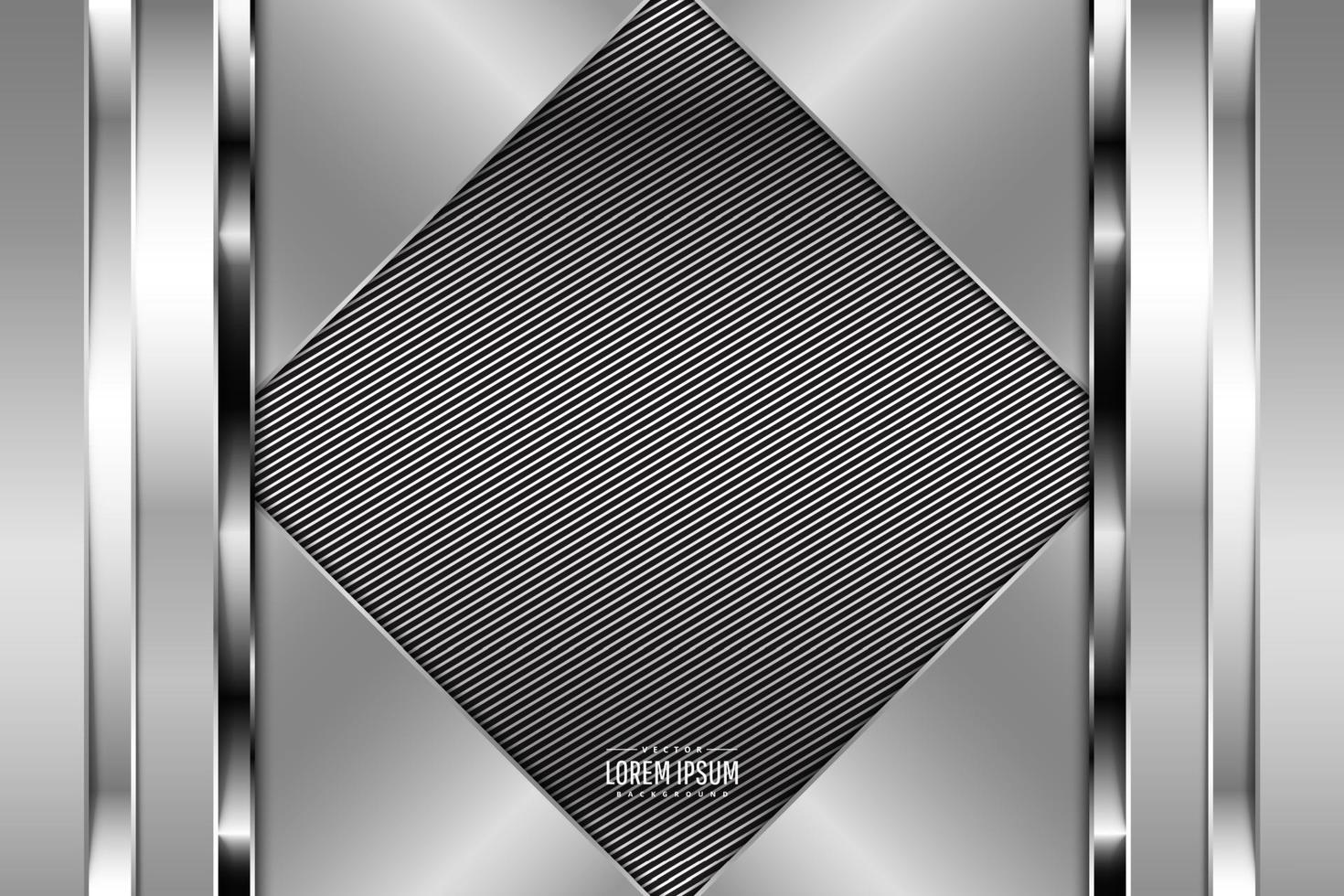 Luxury of gray metallic background dark space with line texture. vector