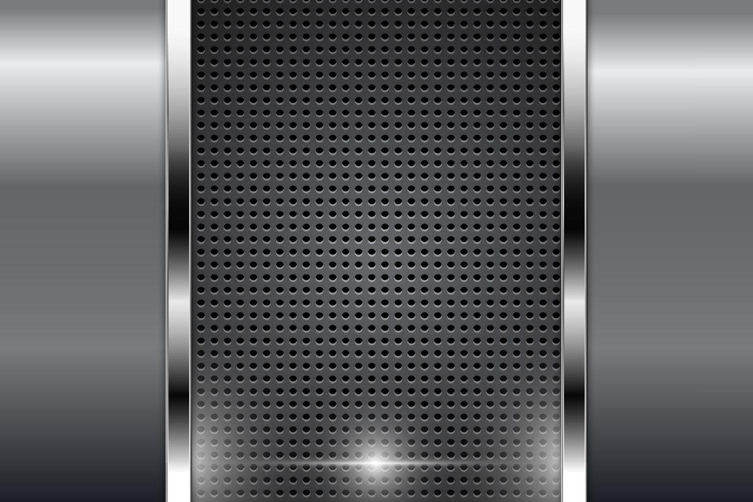 Dark gray metallic background. vector