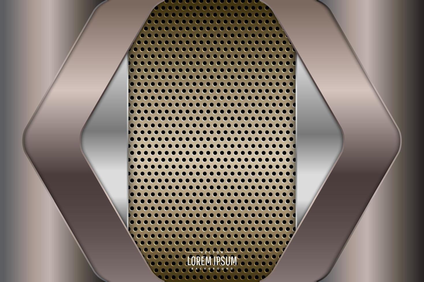 Metal background of gray and silver with perforated. vector