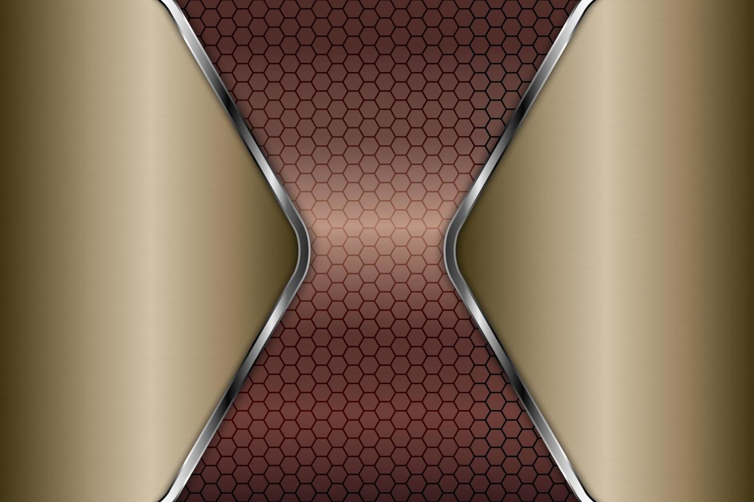 Metallic of gold and silver with polygon texture. vector