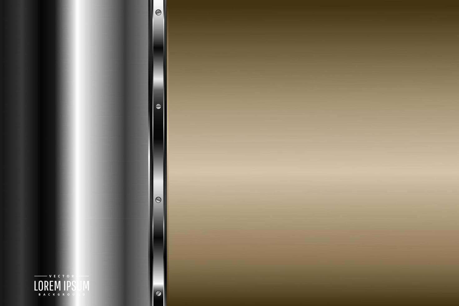 Elegant metallic background luxury with gold and silver glossy. vector