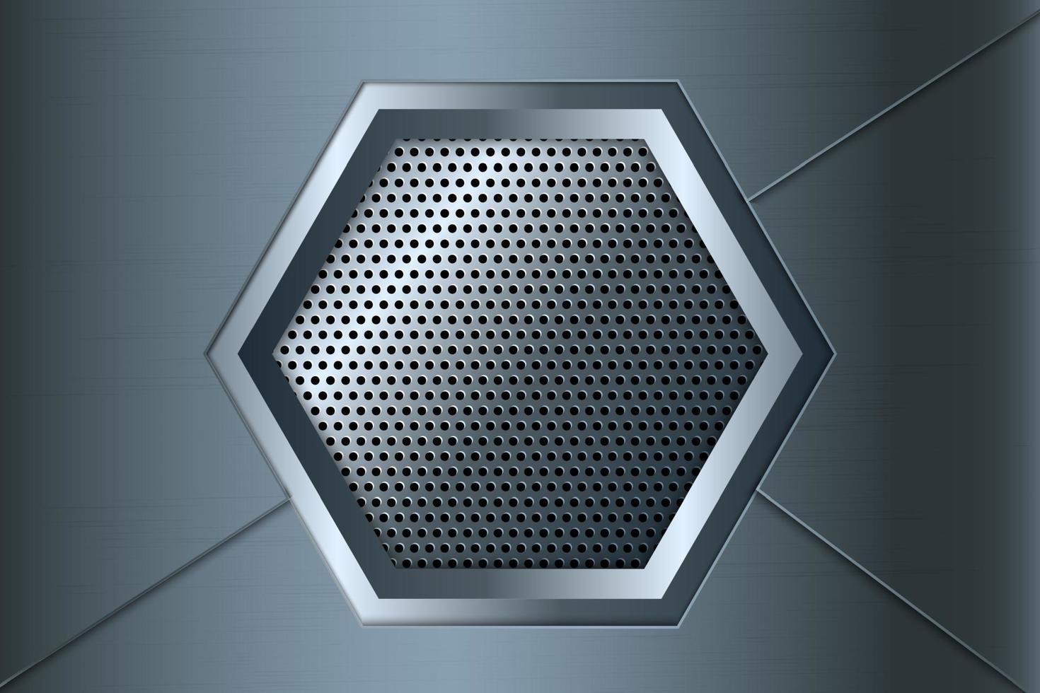 Metallic background of blue polygon shape. vector