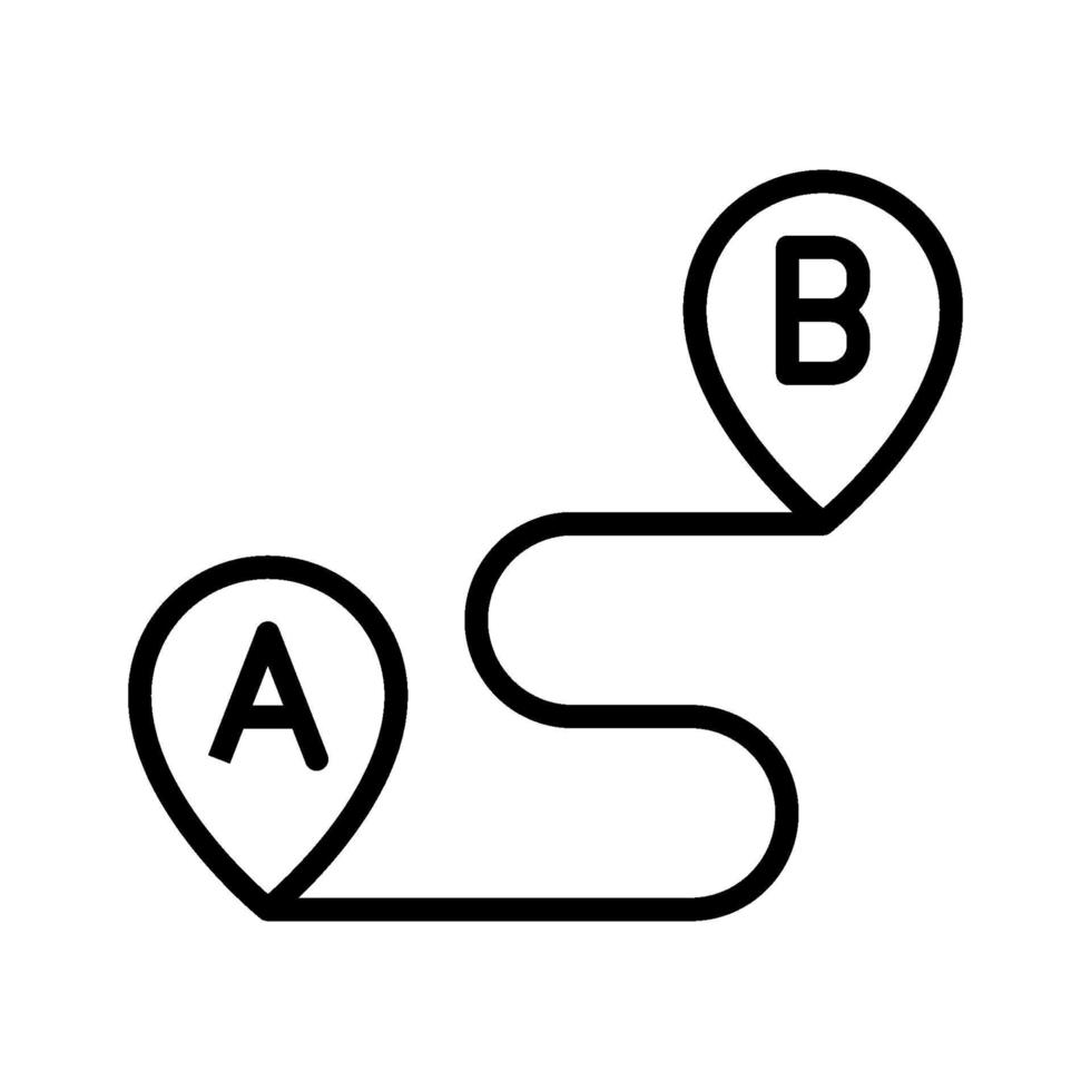 icono de ruta ab vector