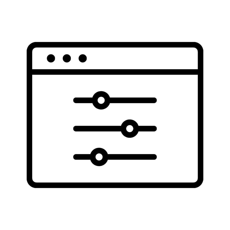 icono de configuración de la aplicación vector