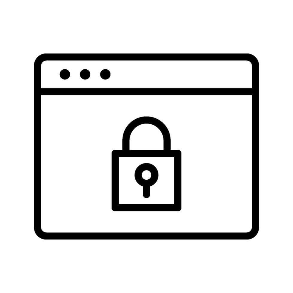 Webpage Locked Icon vector