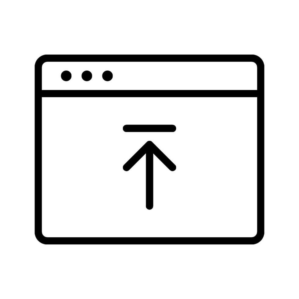Browser Upload Icon vector