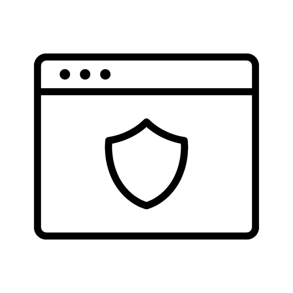 icono de seguridad del navegador vector