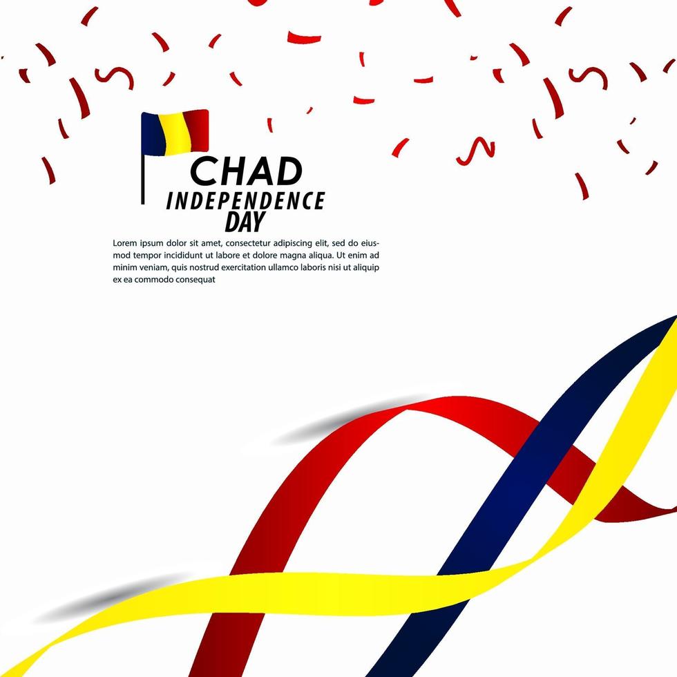 Chad Independence Day Celebration Vector Template Design Illustration