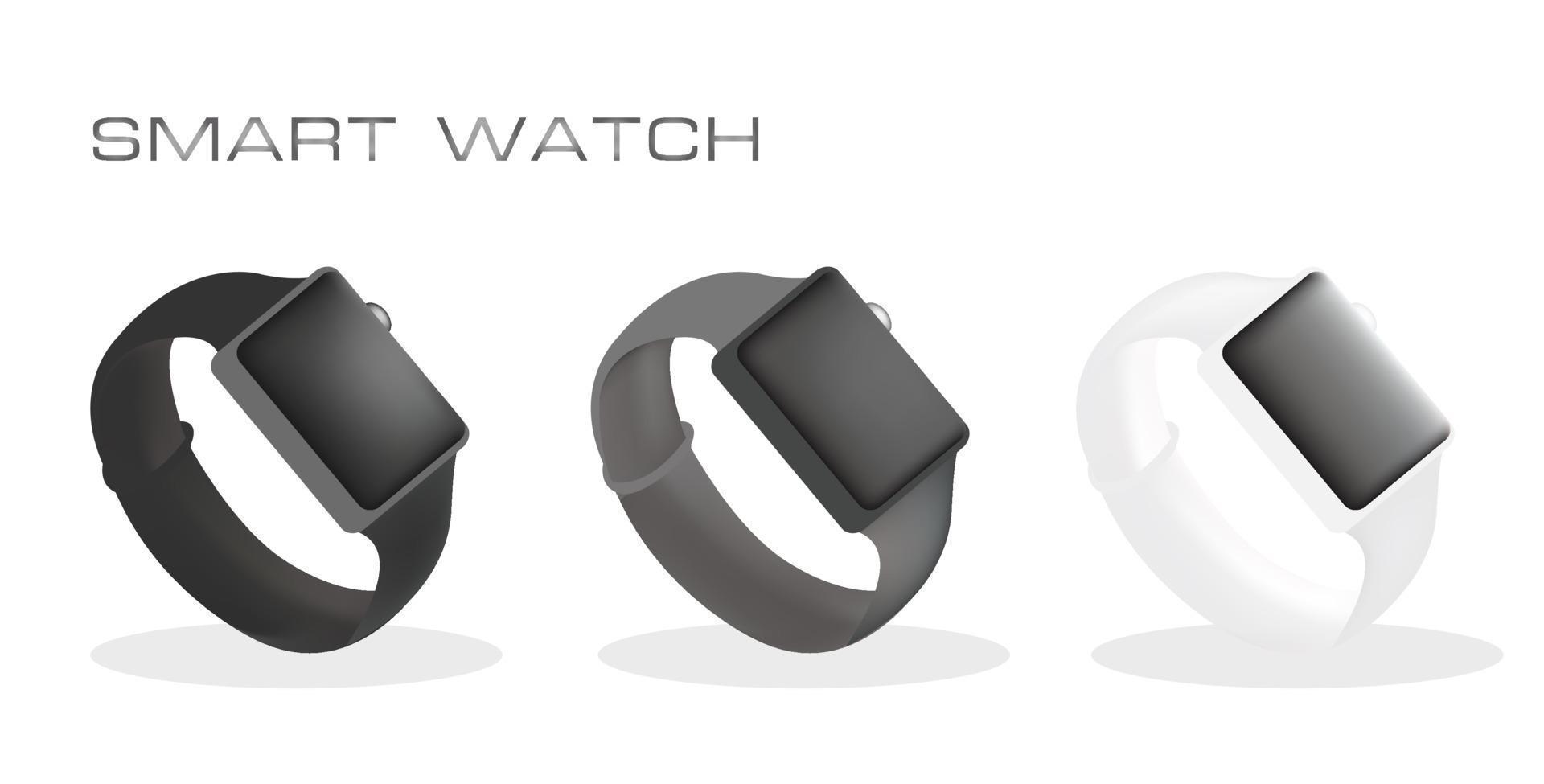 Smart watch set vector