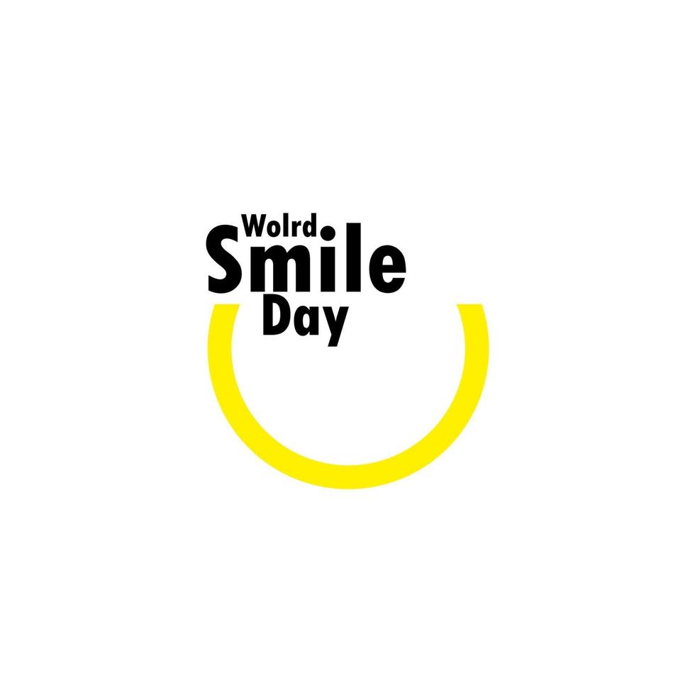 World Smile Day Celebration Vector Template Design Illustration