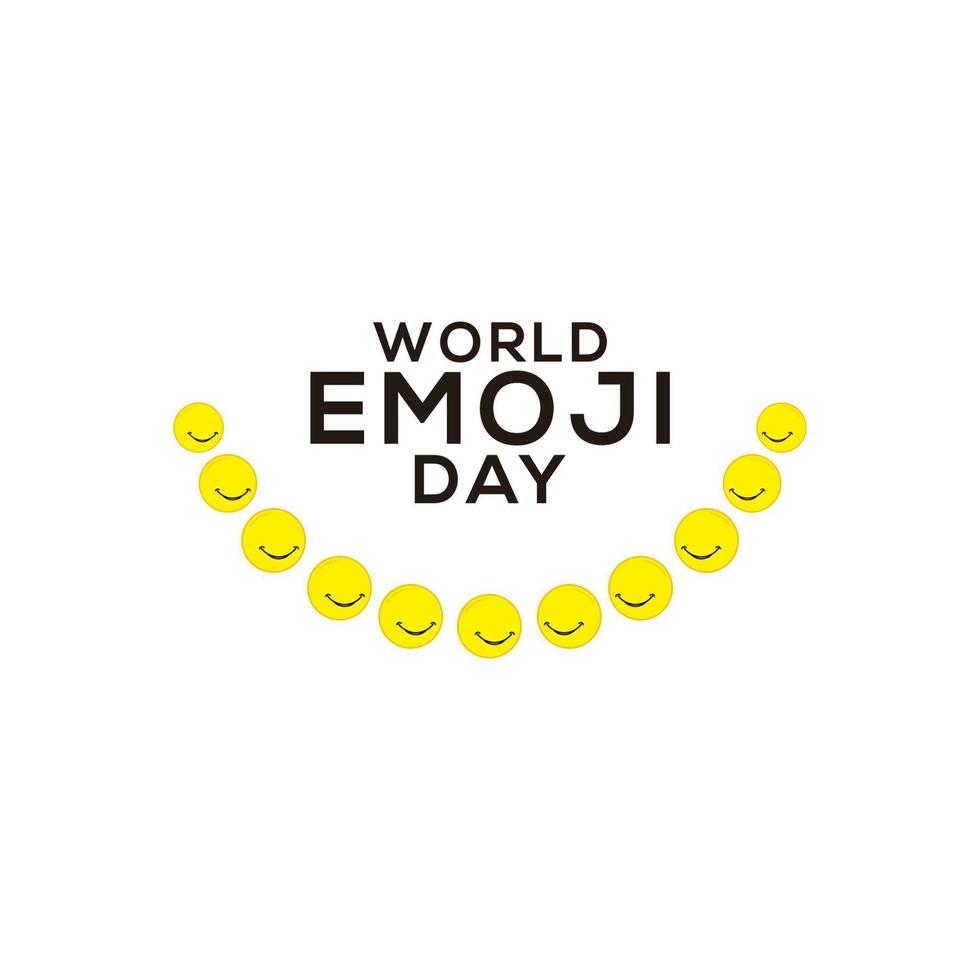 Ilustración de diseño de plantilla de vector de celebración de día mundial del emoji