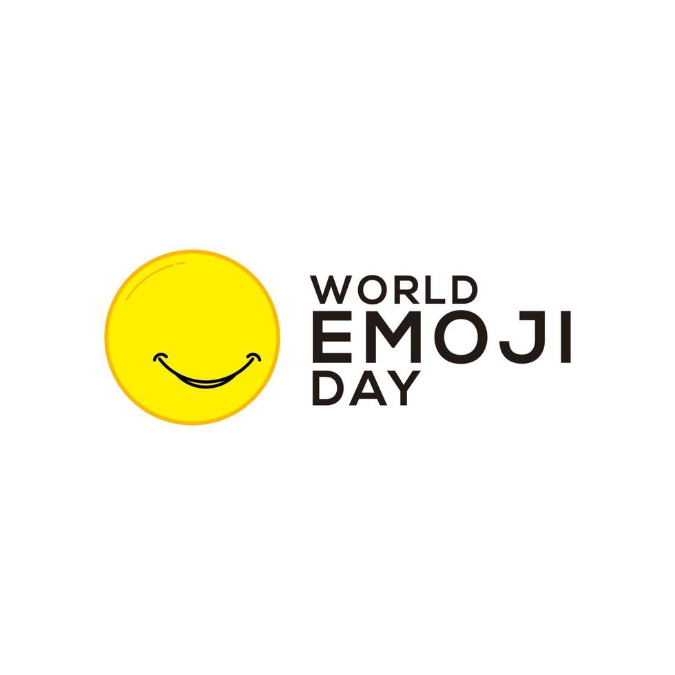 Ilustración de diseño de plantilla de vector de celebración de día mundial del emoji