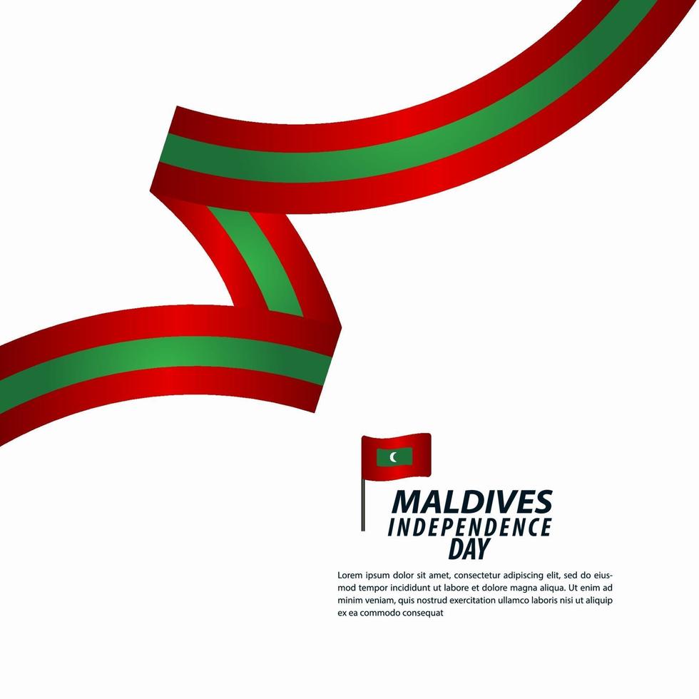 Maldives Independence Day Celebration Vector Template Design Illustration